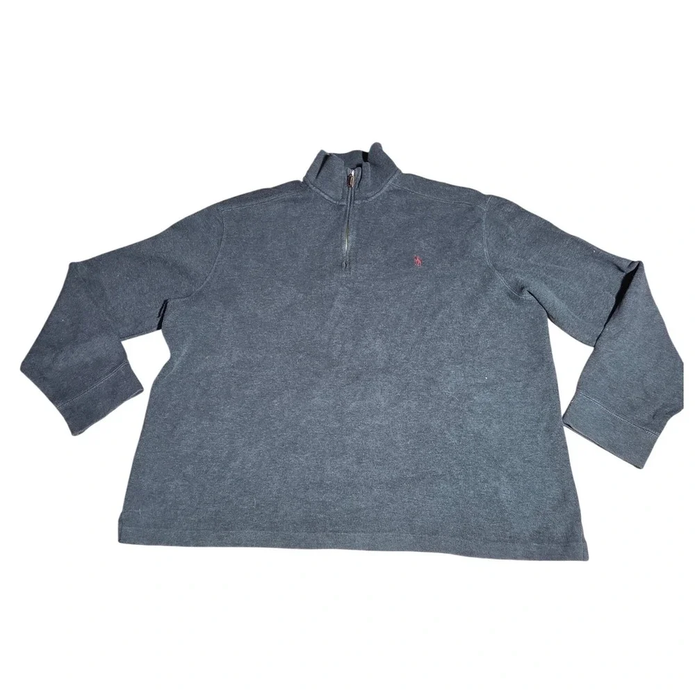 Polo Ralph Lauren‎ 1/4 Zip Pullover XL Lot 2 Gray Sweater Pony Logo